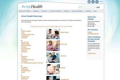 Arnot Health Website