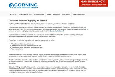 Corning Natural Gas Meter Reading