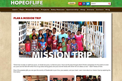 Hope of Life International Campus Tour Page