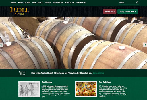 JR Dill Winery Homepage