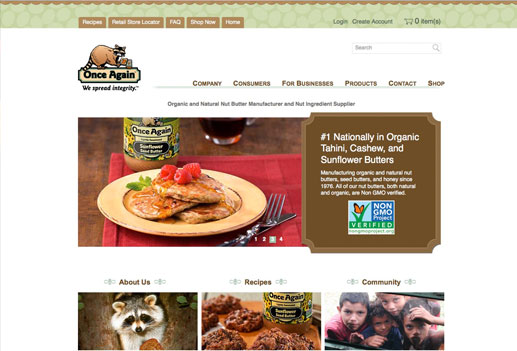 Once Again Nut Butter Homepage