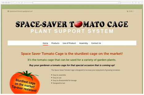 Space Saver Tomato Cage